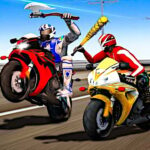 Bataille de motards 3D